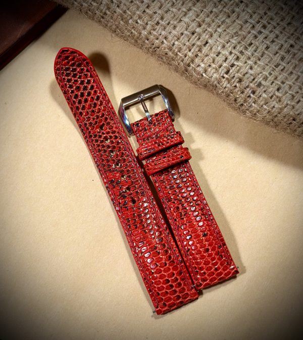 Genuine lizard skin watch strap for luxury watches