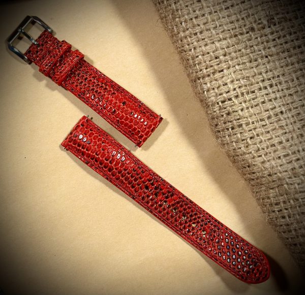 Genuine lizard skin watch strap for luxury watches