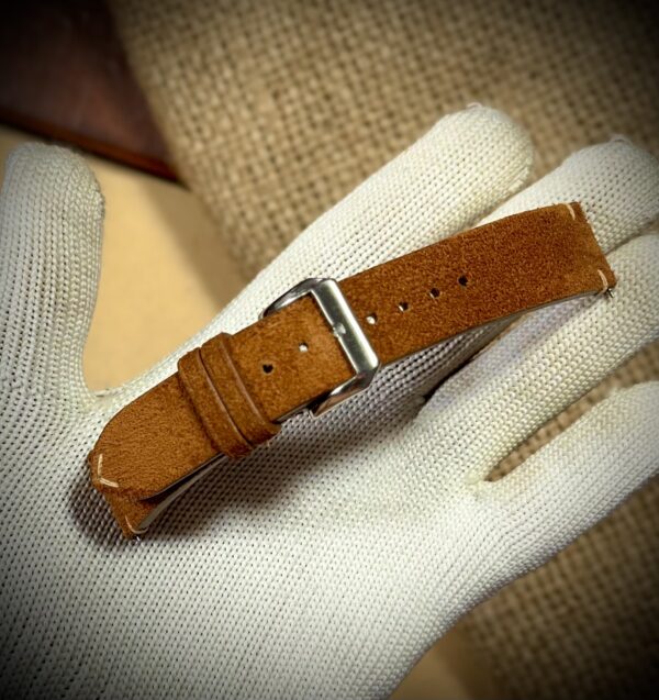 Suede leather watch strap, vintage style, replacement band